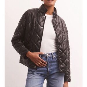 Z Supply Black Quilted Puffer Jacket
